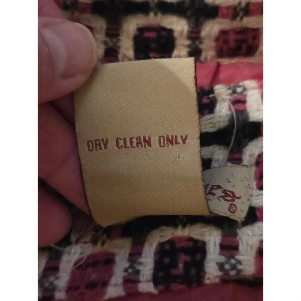 Y2K Bouclé Coat, Pink Tweed, Coquette, Twee, Mod, Retro, Statement Jacket, Sz M - Picture 10 of 15